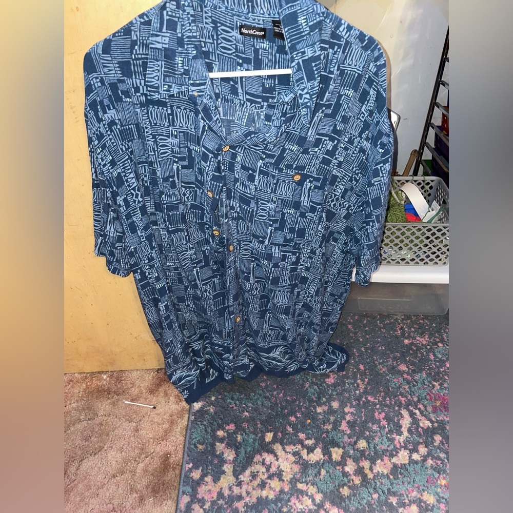 Blue button up shirt